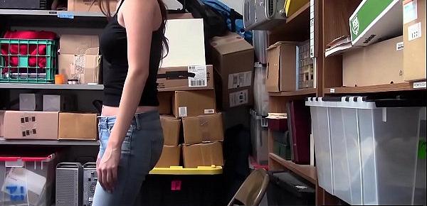  Big titted teen shoplifter has to fuck for freedom